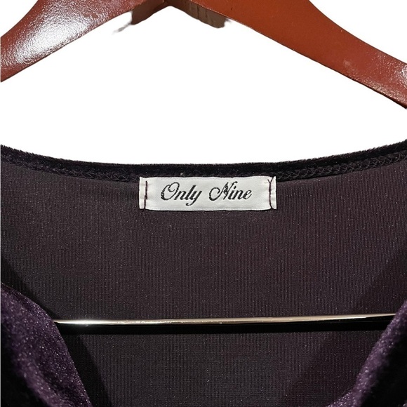 Only Nine Size Small Purple Velvet Cowl Neck 90s Y2K Vintage Top Whimsygoth Tank - Picture 3 of 6